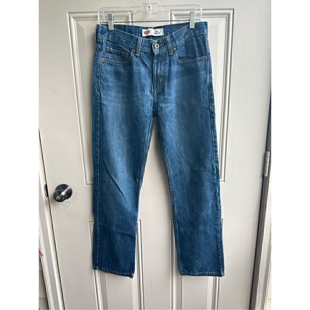 Levi's Big Boy  514 Cotton Blue Medium Denim Classic Straight Fit Jeans Sz 18R